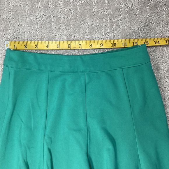Jade Green Knit  Panel Pleat Size X Small Womens Skirt with Zipper - Picture 3 of 5